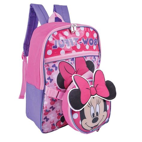 minnie with bookbag and lunchbox